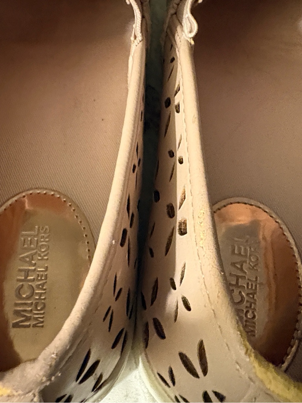 Michael Kors Blush Pink Perforated Slip-On Sneakers - Picture 6 of 13